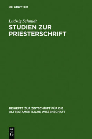 Cover of Studien Zur Priesterschrift