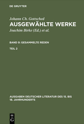 Book cover for Ausgewahlte Werke, Bd 9/Tl 2, Ausgaben deutscher Literatur des 15. bis 18. Jahrhunderts Band 9/Teil 2