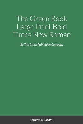 Book cover for The Green Book Large Print Bold Times New Roman