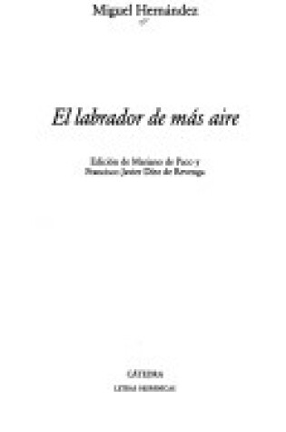 Cover of El Labrador de Mas Aire