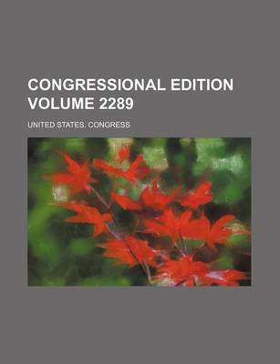 Book cover for Congressional Edition Volume 2289