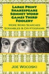 Book cover for Large Print Edition Shakespeare Sonnet Word Games Third Foolery