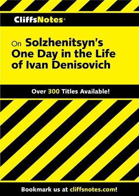 Book cover for Cliffsnotes on Solzhenitsyn's One Day in the Life of Ivan Denisovich