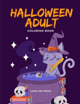 Book cover for Halloween Adult Coloring Book