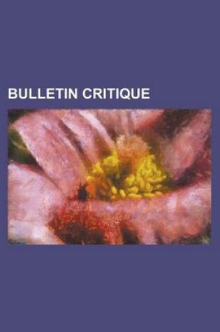 Cover of Bulletin Critique