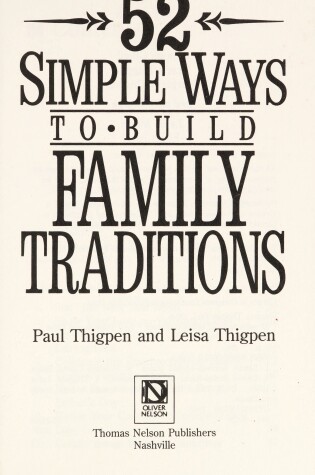 Cover of 52 Simple Ways to Build Family Traditions