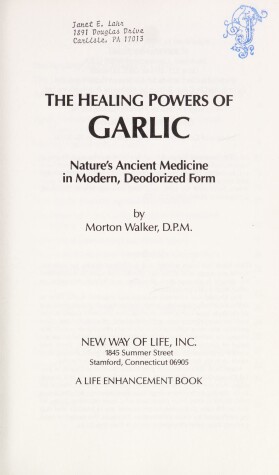 Book cover for The Healing Powers of Garlic