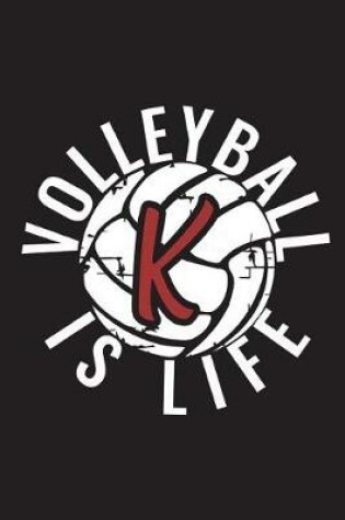 Cover of K Monogram Initial Volleyball Journal