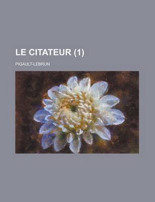 Book cover for Le Citateur (1)