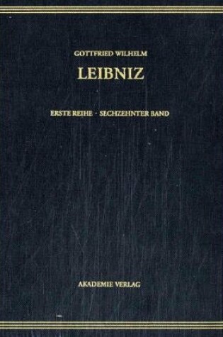 Cover of Samtliche Schrfiten Reihe 1 Band 16