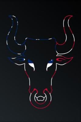 Book cover for American Flag Bull Head Silhouette