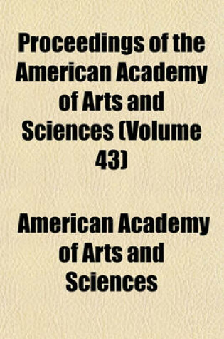 Cover of Proceedings of the American Academy of Arts and Sciences Volume 17, No. 9