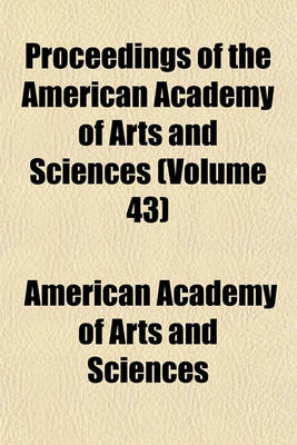 Book cover for Proceedings of the American Academy of Arts and Sciences Volume 17, No. 9