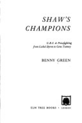 Cover of Shaw's Companions