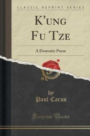 Cover of K'Ung Fu Tze