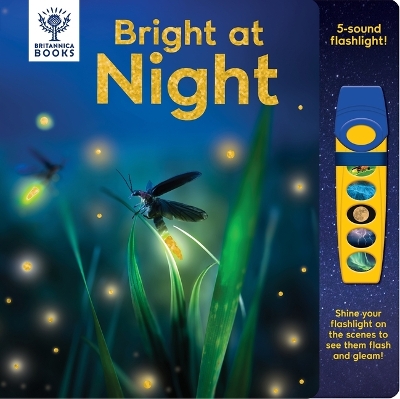 Book cover for Britannica Books: Bright at Night Book and 5-Sound Flashlight