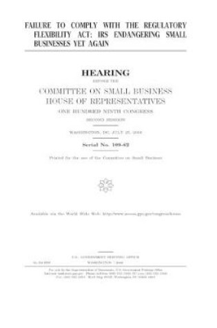 Cover of Failure to comply with the Regulatory Flexibility Act