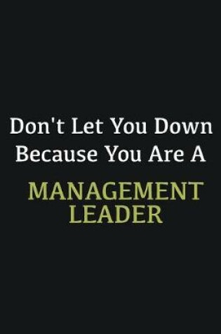 Cover of Don't let you down because you are a Management leader