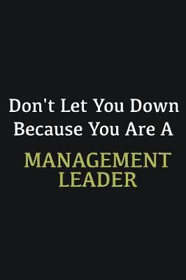 Book cover for Don't let you down because you are a Management leader