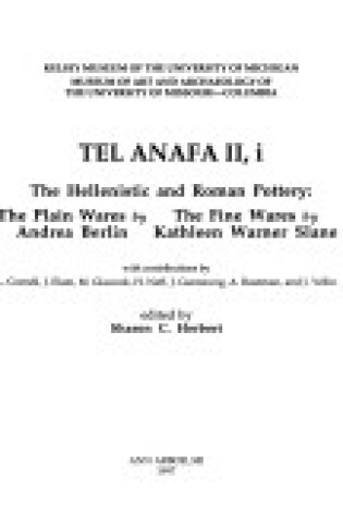 Cover of Tel Anafa II