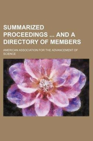 Cover of Summarized Proceedings and a Directory of Members (Volume 52)