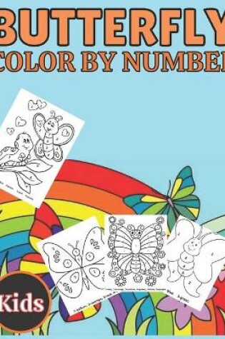 Cover of Butterfly color by number kids