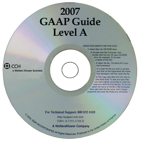 Book cover for GAAP Guide Level a on CD-ROM, 2007 (Standalone CD)