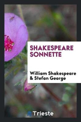 Book cover for Shakespeare Sonnette, Umdichtung Von Stefan George. [publisher's Device]