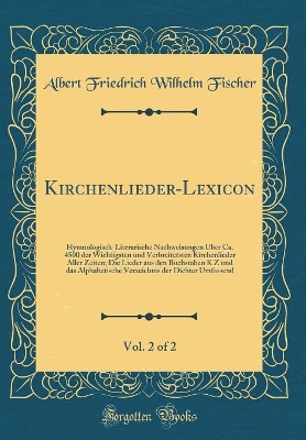 Book cover for Kirchenlieder-Lexicon, Vol. 2 of 2