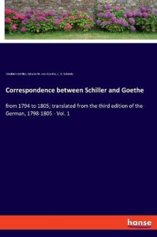 Cover of Correspondence between Schiller and Goethe