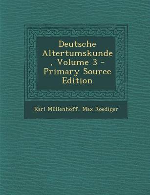 Book cover for Deutsche Altertumskunde, Volume 3