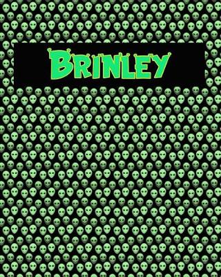 Book cover for 120 Page Handwriting Practice Book with Green Alien Cover Brinley