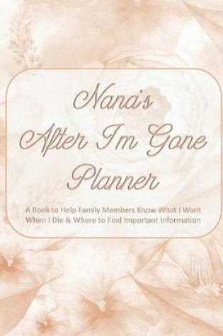 Cover of Nana's After I'm Gone Planner