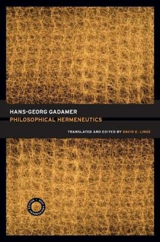 Cover of Philosophical Hermeneutics, 30th Anniversary Edition