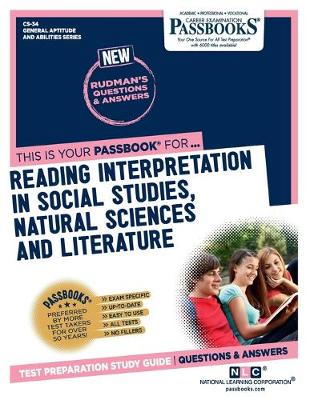 Book cover for Reading Interpretation in Social Studies, Natural Sciences and Literature (Cs-34)