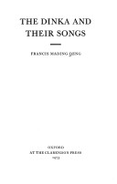 Book cover for Dinka and Their Songs