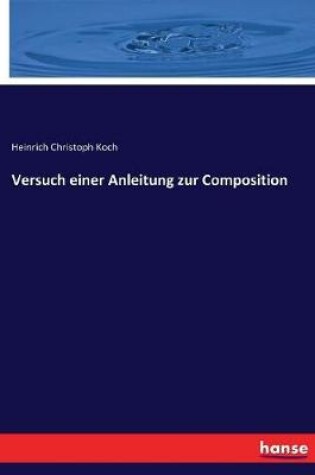 Cover of Versuch einer Anleitung zur Composition