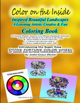 Book cover for Color on the Inside Inspired Beautiful Landscapes a Learning Artistic Creative & Fun Coloring Book