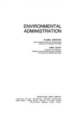 Cover of Environmental Administration