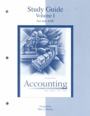 Book cover for Accounting: the Basis for Business Decisions - Study Guide Vol 1