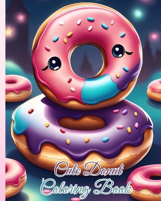 Book cover for Cute Donut Coloring Book