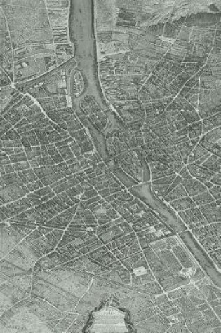 Cover of Antique Black and White Map of Paris, France Journal