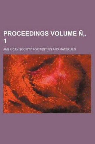 Cover of Proceedings Volume N . 1