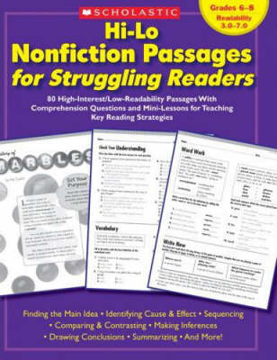 Book cover for Hi-Lo Nonfiction Passages for Struggling Readers: Grades 6-8