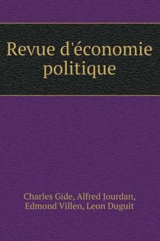 Cover of Revue D'Economie Politique