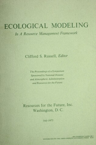 Cover of Ecological Modelling