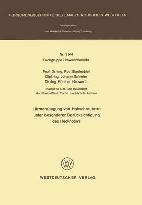Cover of Laermerzeugung Von Habschraubern Unter Besonderer Berucksichtigung Des Heckrotors