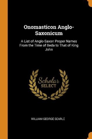 Cover of Onomasticon Anglo-Saxonicum