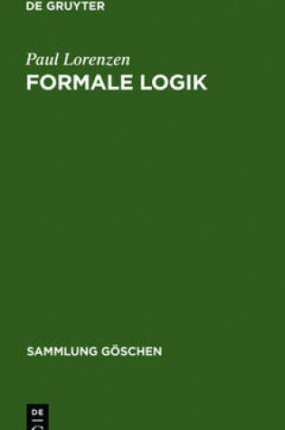 Cover of Formale Logik