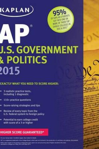 Cover of Kaplan Ap U.S. Government & Politics 2015